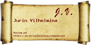 Jurin Vilhelmina névjegykártya
